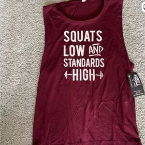 NO BULL Muscle Workout Tank Top - Squats Low Standards High - NWT